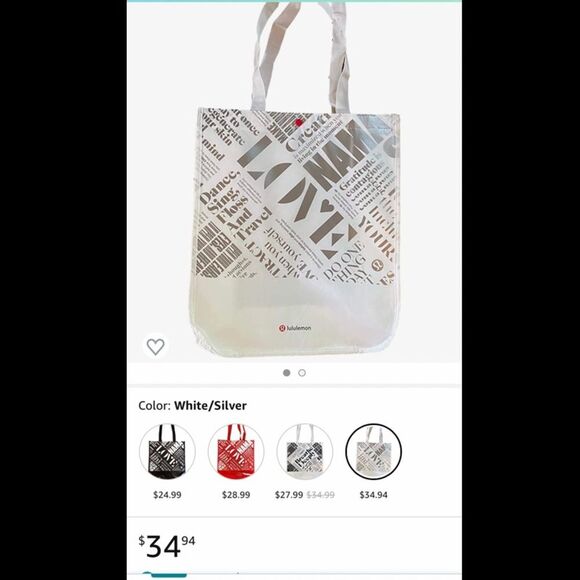NWOT LULULEMON Reusable Shopping Gym Lunch Bag L - Picture 1 of 9